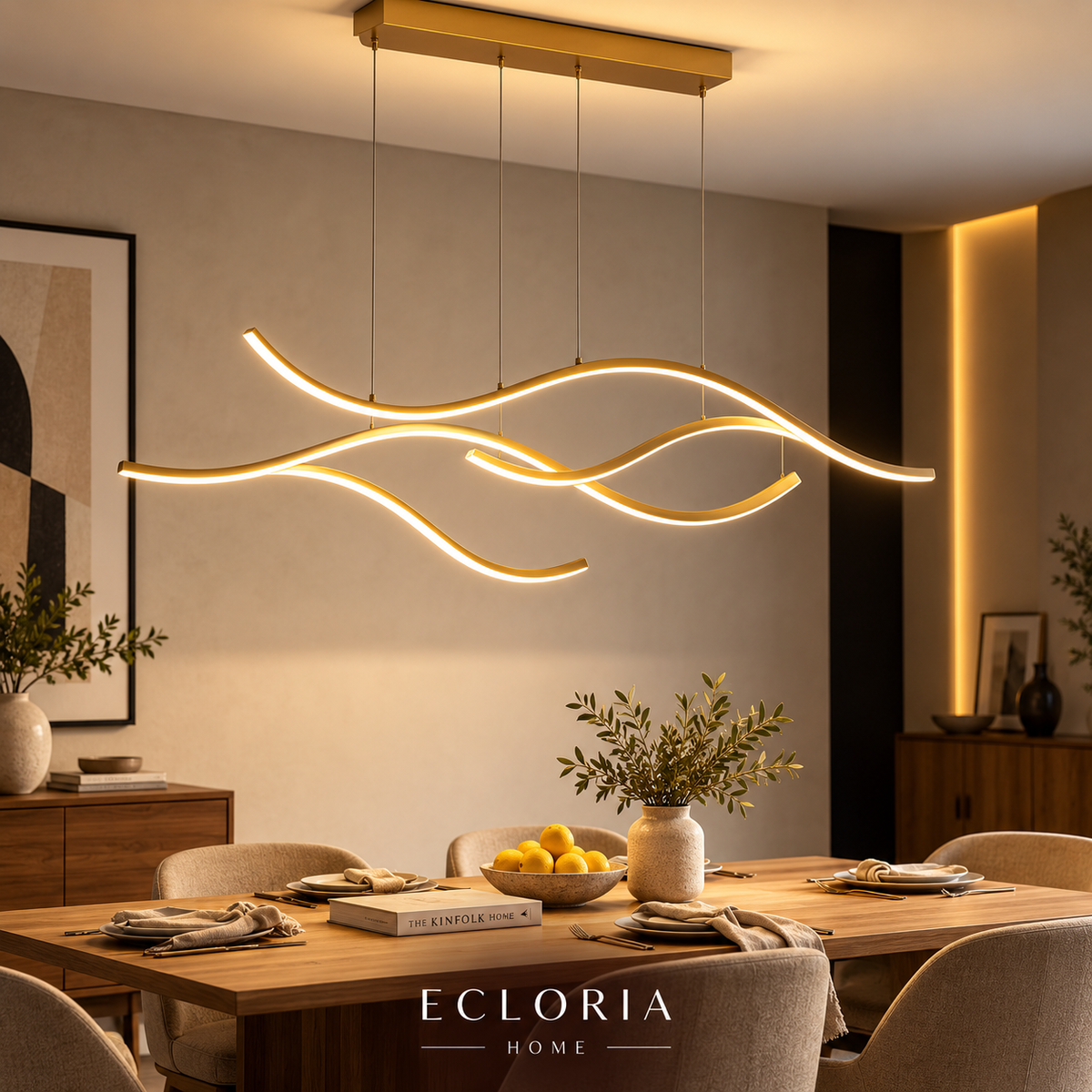 Lustre ondulé LED