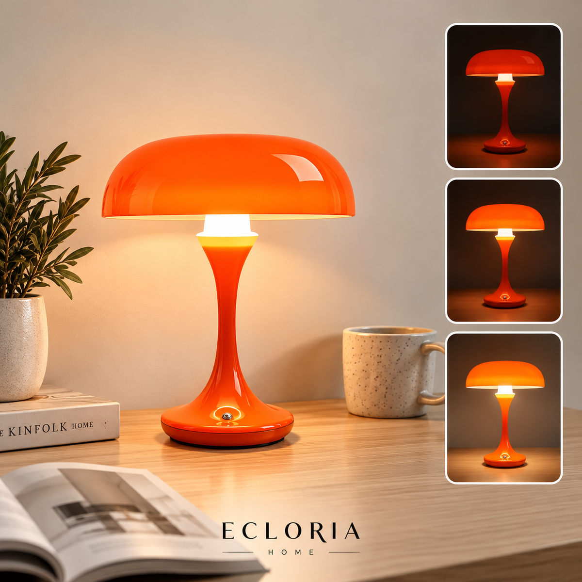 Lampe de bureau orange